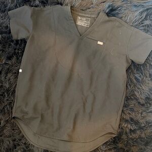 Figs black V-Neck oversized tunic Scrub Top small